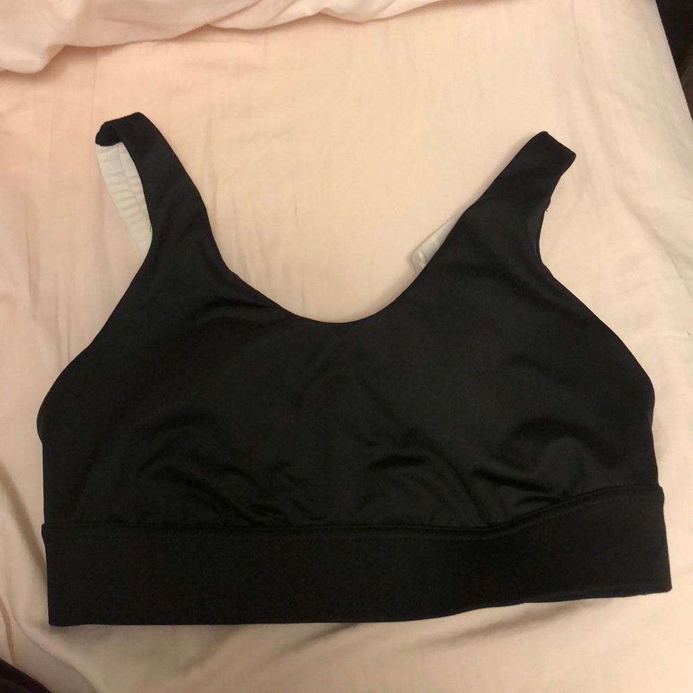 Joy lab black and white cut out sports bra